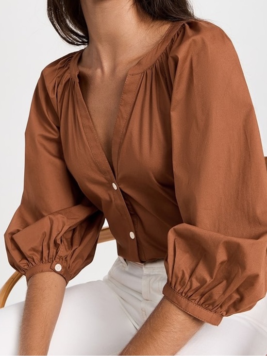 STAUD Tops - Staud Dill Poplin Top Size S